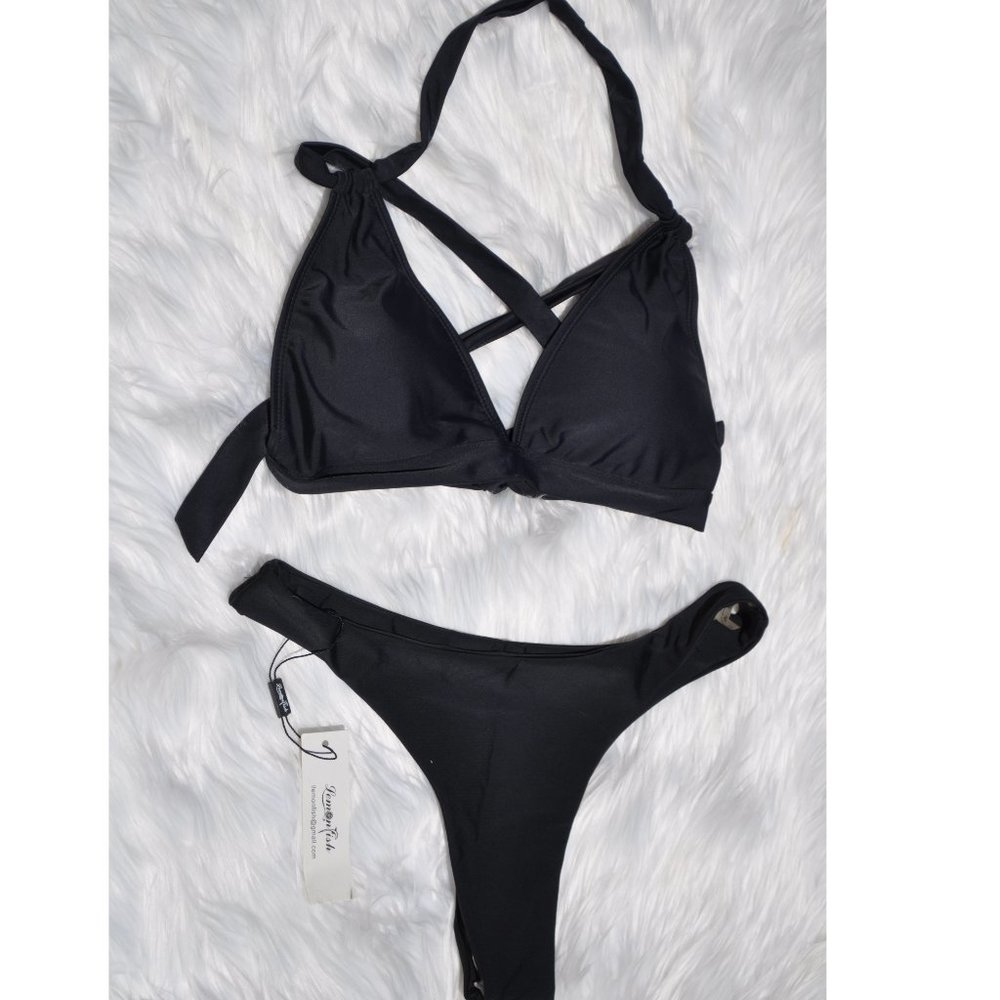 Bikini set Swimsuit Triangle Bikini Set Women Swimwear Halter Bathing Suit